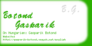 botond gasparik business card